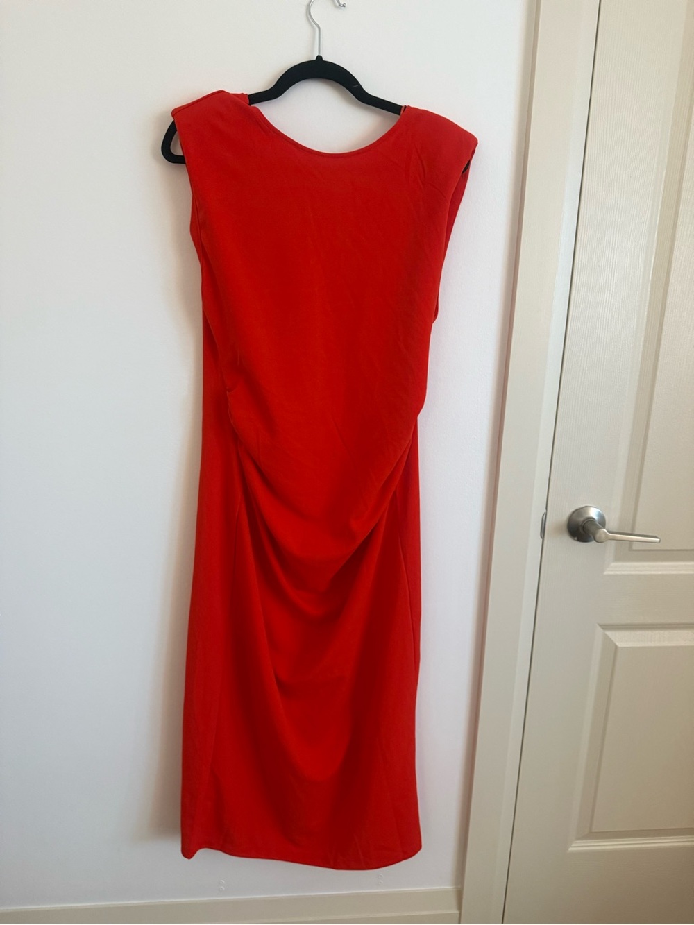Zara NWT Red Sleeveless Draped Midi Dress - Women